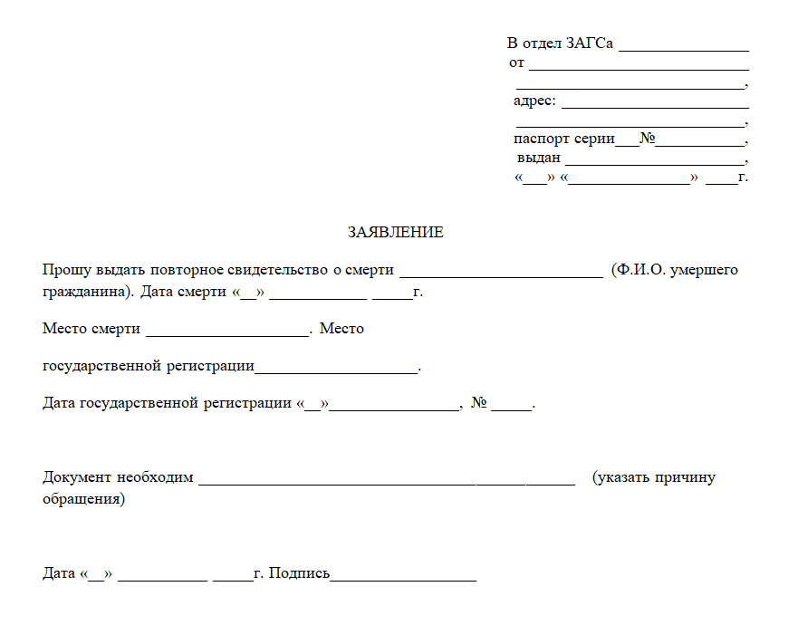 Карта умершего родственника